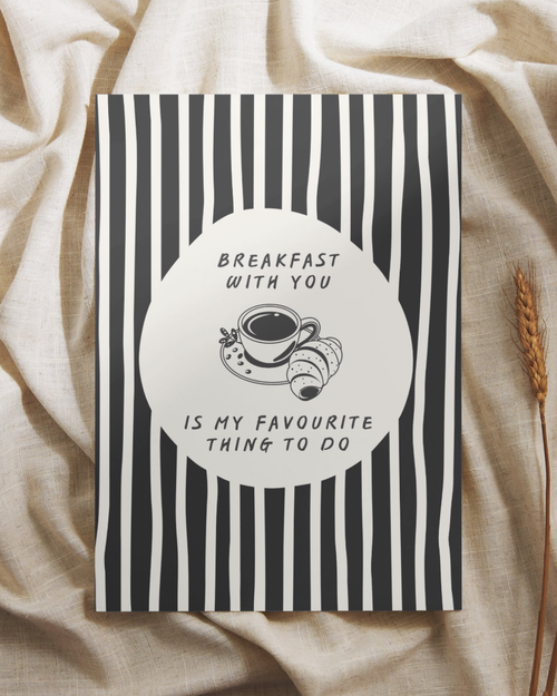 Breakfast With You Striped Print (A3)