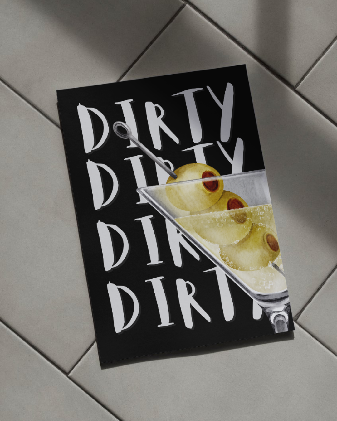 Dirty Martini Print (A3)