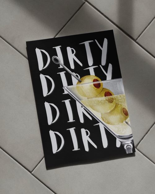 Dirty Martini Print (A3)