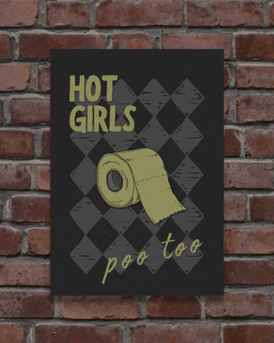 Girls Poo Too Print (A3)