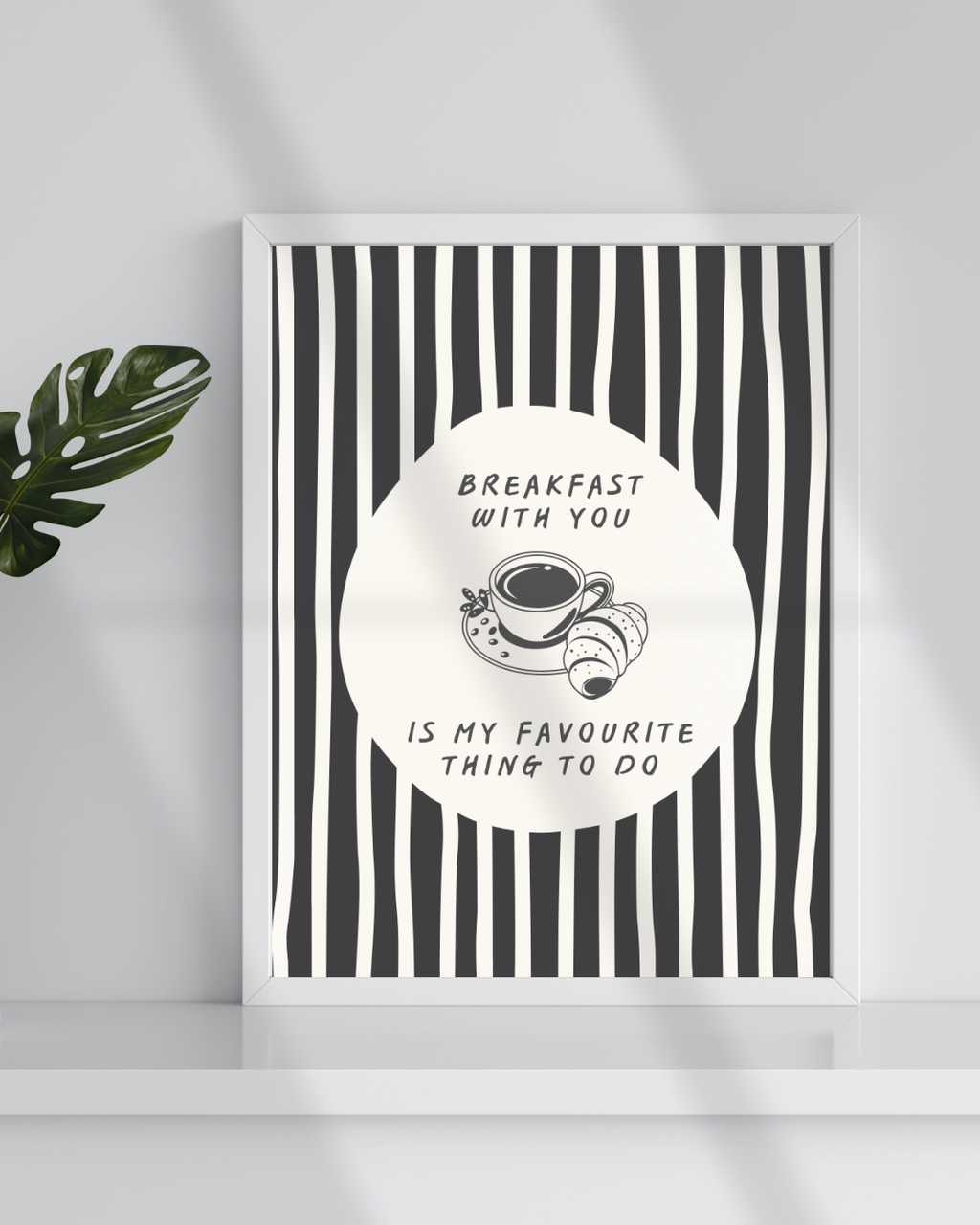 Breakfast With You Striped Print (A3)