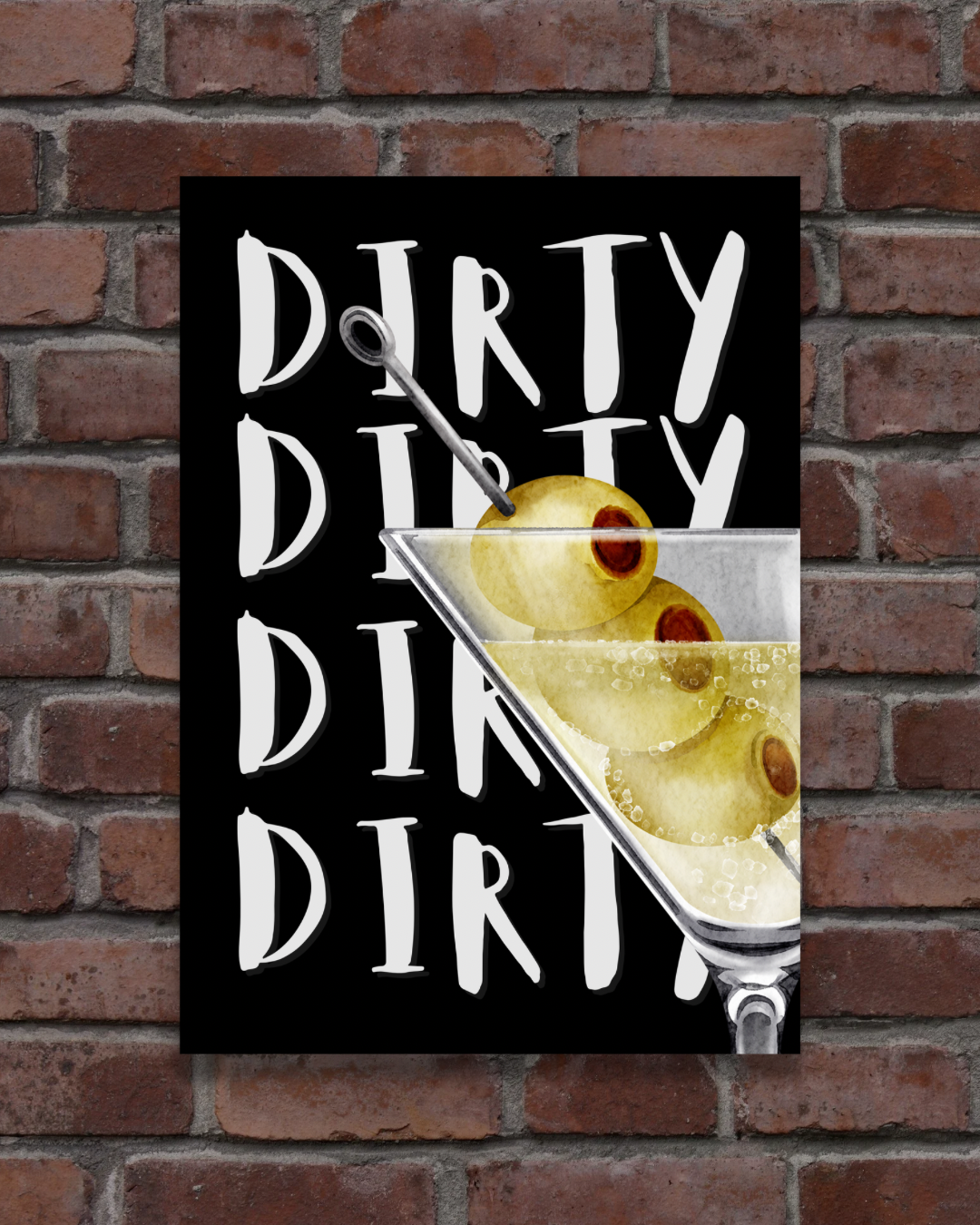 Dirty Martini Print (A3)