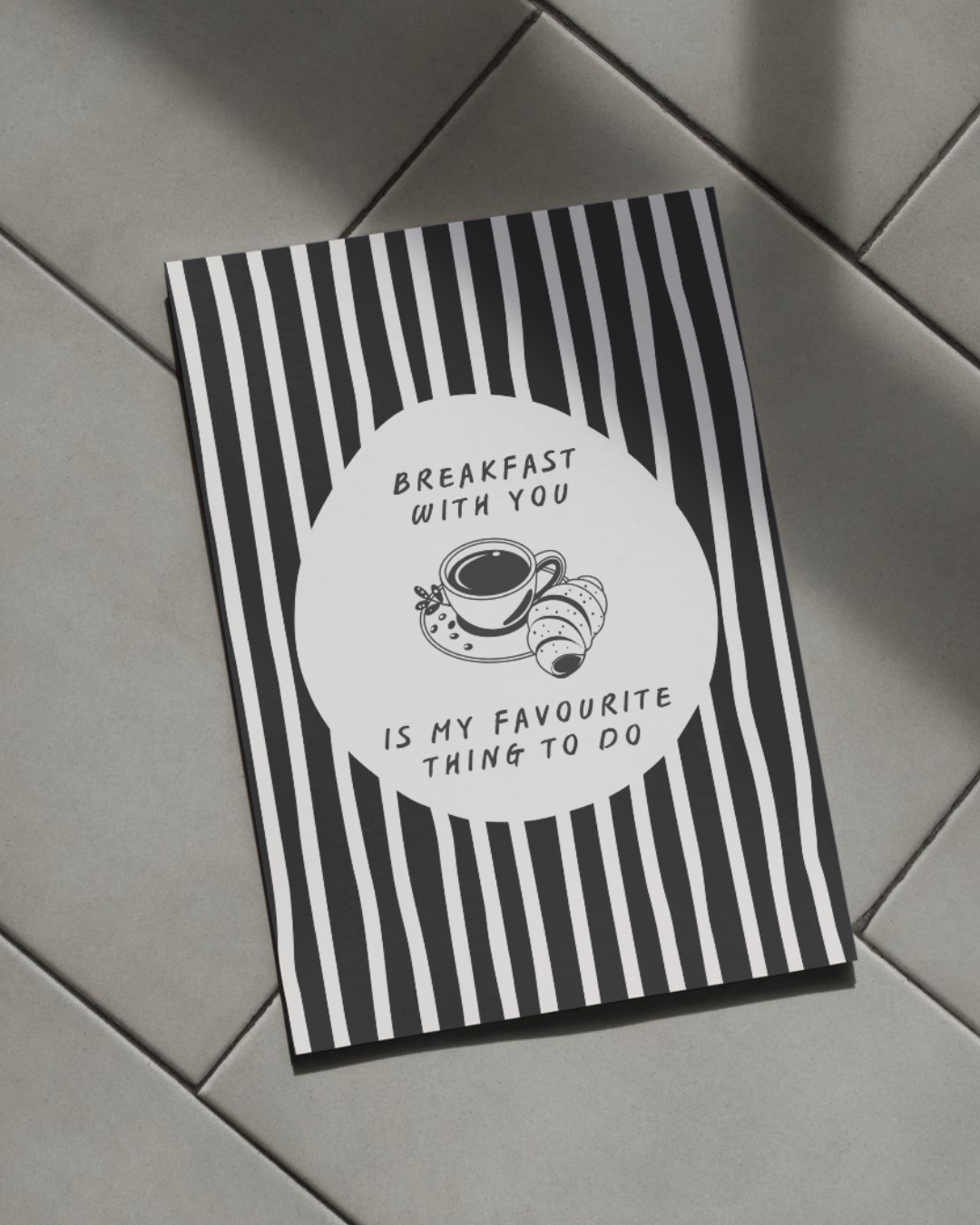 Breakfast With You Striped Print (A3)